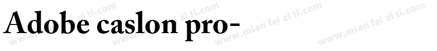 Adobe caslon pro字体转换